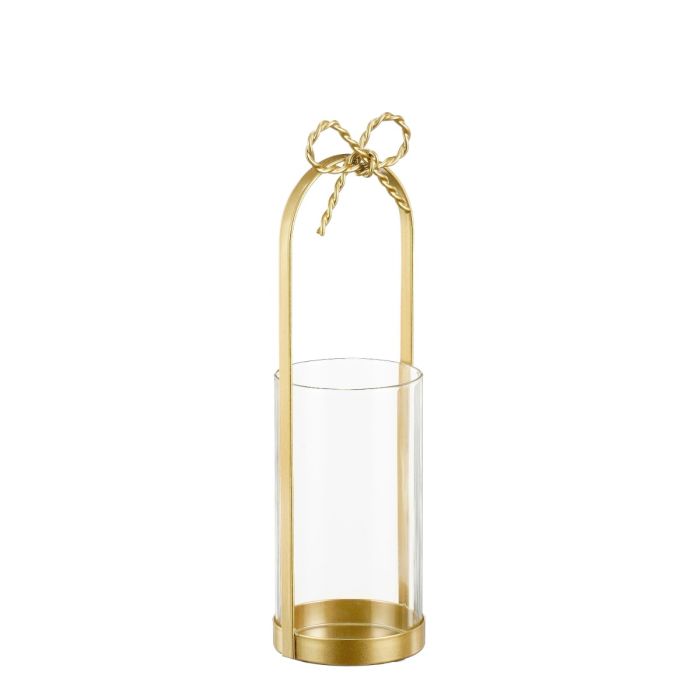 Lanterne med glas og sløjfe