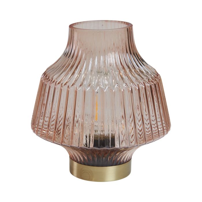 Speedtsberg Lampe med LED rosa med riller