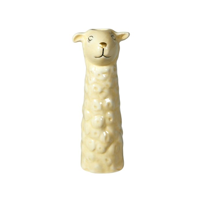 Vase får 13 cm gul