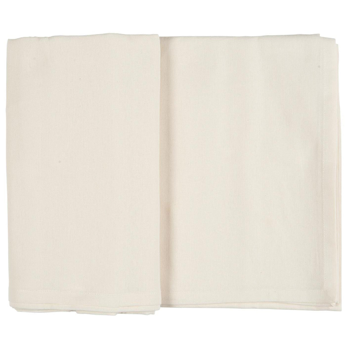 Ensfarvet dug fra Ib Laursen i den lyse cremefarvede Butter Cream nuance, 150 x 250 cm