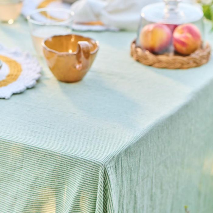 Ib Laursen grøn Emil 150x250 cm med diskrete grønne striber