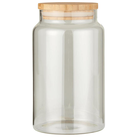 Opbevaringsglas med bambuslåg 1000 ml fra Ib Laursen