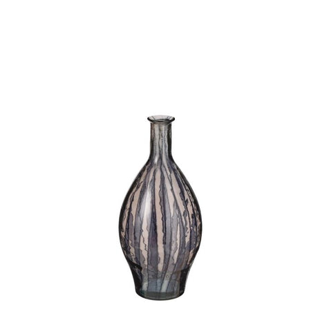 Palermo vase klar og sort 60 cm høj