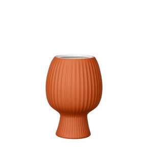Felix vase 21,5 cm, brun, med rillet overflade