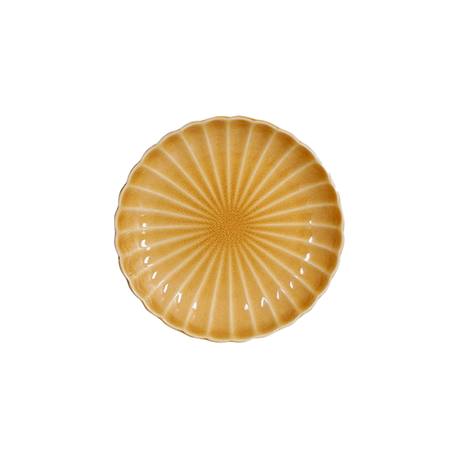 Pesca frokosttallerken i okkerfarve