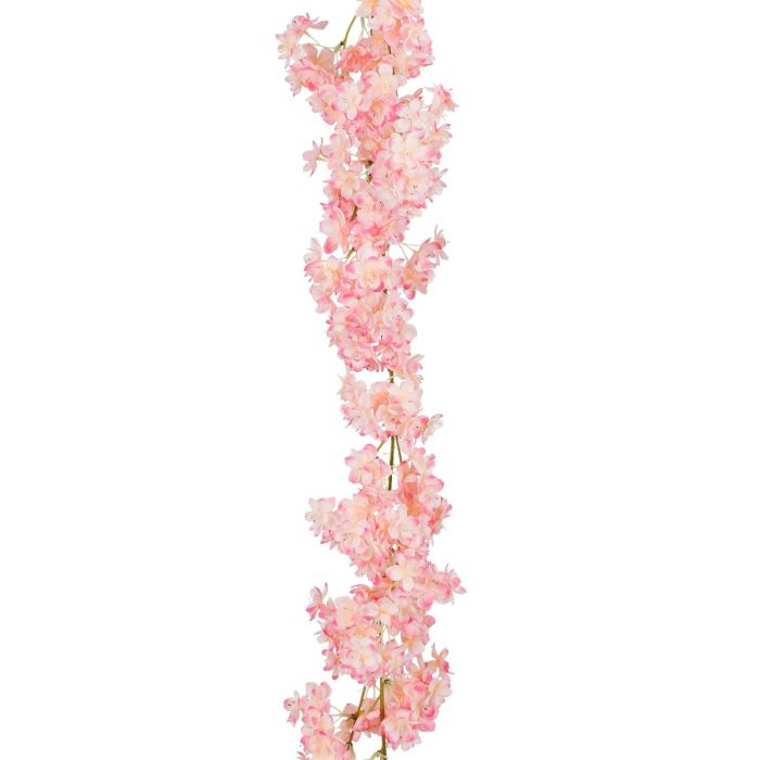 Blomsterranke med lyserøde blomster