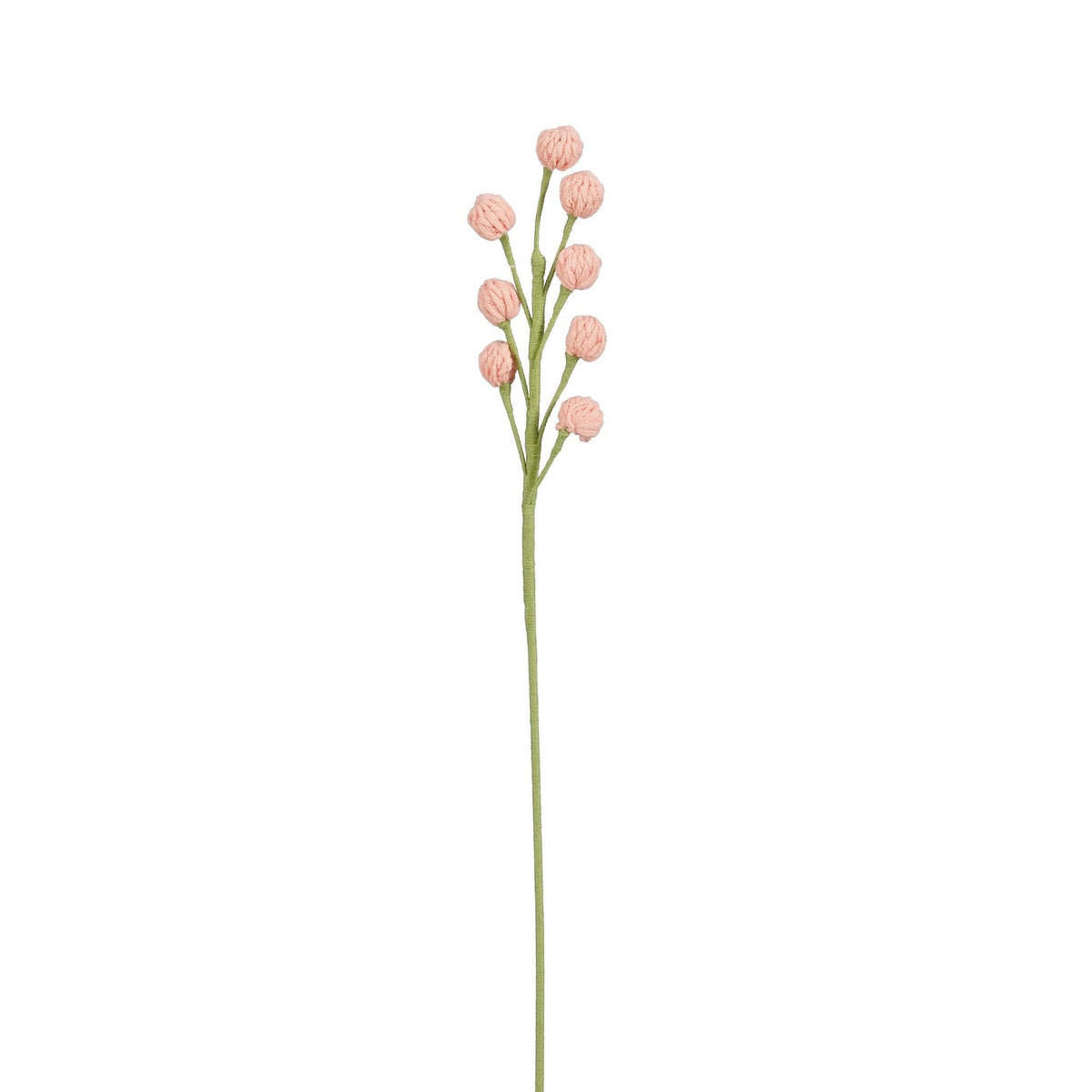 Lyserød hæklet blomsterstilk i polyester til forårs- og sommerdekorationer