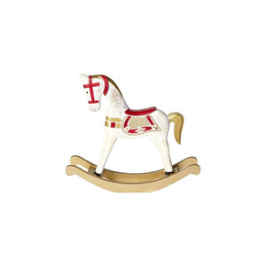 Gyngehest i træ 22 cm høj