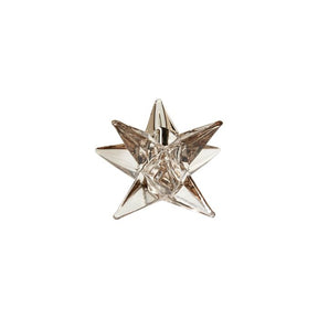 Glaslysestage stjerne varm grå