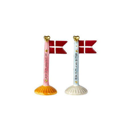 Speedtsberg keramikflag med Dannebrog til Bedstemor eller Bedstefar