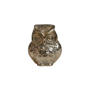 Guldfarvet ugle 8 cm høj