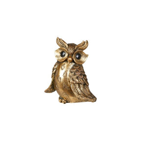 Guldfarvet ugle 14 cm høj