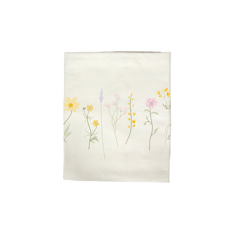 Bomuldsdug med blomsterbroderi fra Speedtsberg til forårs og sommerbordet.