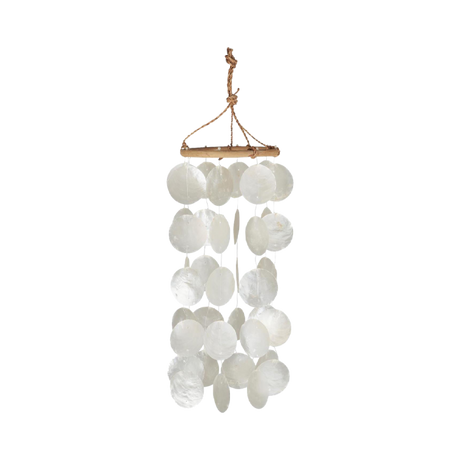 Vindspil m/strandskaller hvid