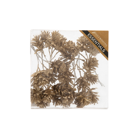 Glitterkogler på wire guldfarvede