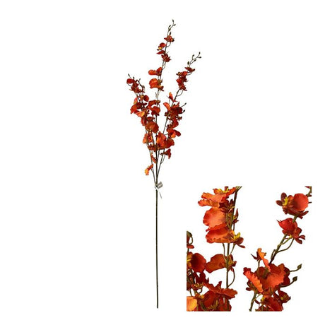 Kunstig Oncidium orkidéstilk i orange.