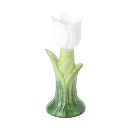Tulipanvase 17 cm høj hvid