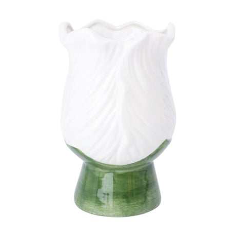 Tulipanblomstvase 17 cm høj hvid