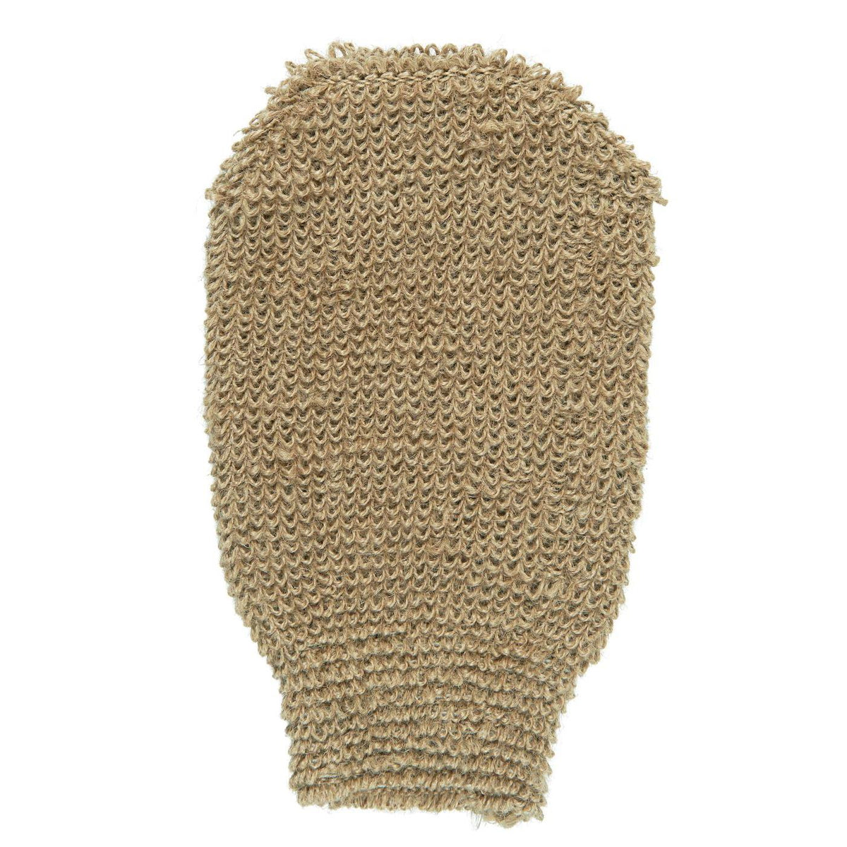 ALTUM badehandske fra Ib Laursen i naturfarvet jute med grov struktur til kropsvask og eksfoliering.