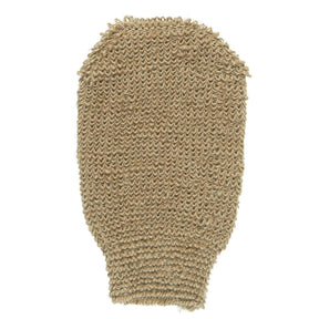 ALTUM badehandske fra Ib Laursen i naturfarvet jute med grov struktur til kropsvask og eksfoliering.
