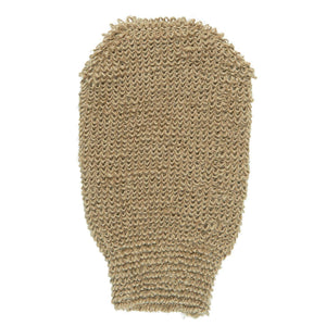 ALTUM badehandske fra Ib Laursen i naturfarvet jute med grov struktur til kropsvask og eksfoliering.
