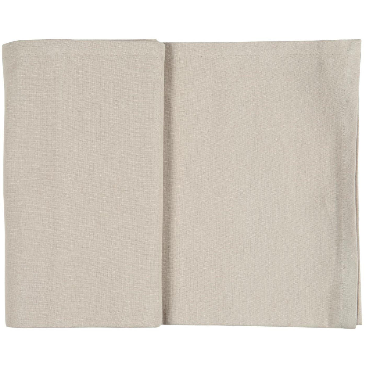 Hørfarvet dug fra Ib Laursen i 100 % bomuld til et aflangt spisebord, 150 x 250 cm