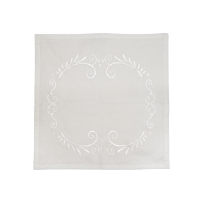 Ib Laursen hvid stofserviet med broderi