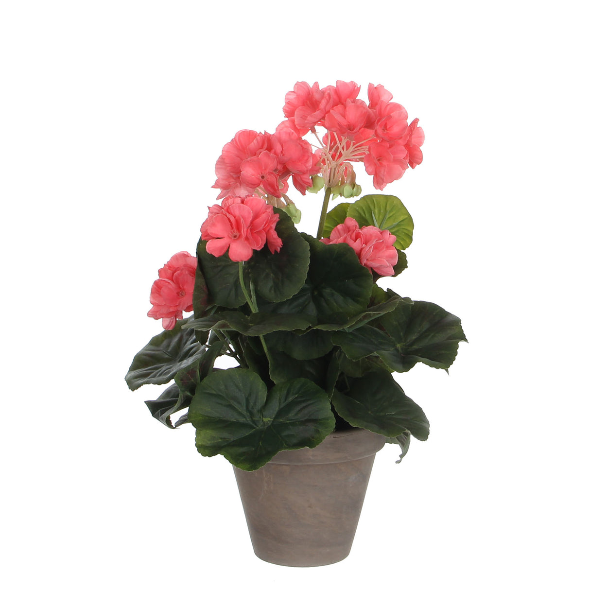 Kunstig pelargonie i laksefarvet 34 cm høj fra Mica
