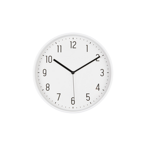 Hvidt vægur med sorte tal fra Ib Laursen