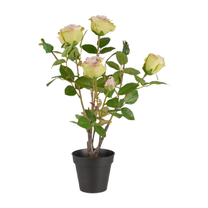 Kunstig rose i rosa i potte fra Ib Laursen