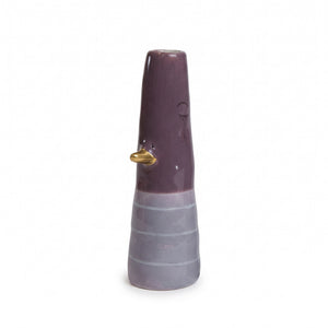 Vase and 16 cm lilla med striber eller prikker