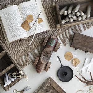 Murstensform Unika et rum fra Ib Laursen som opbevaring til stearinlys