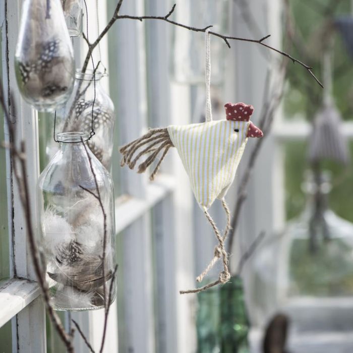 Ib Laursen glasflaske med metalwire 1000 ml med stofhane